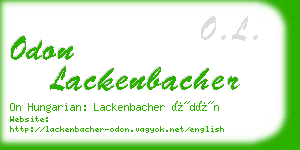 odon lackenbacher business card